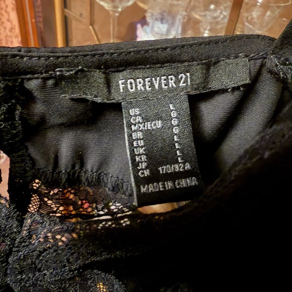 Forever 21 Black Lace-Trim Slip Dress - Picture 3 of 3